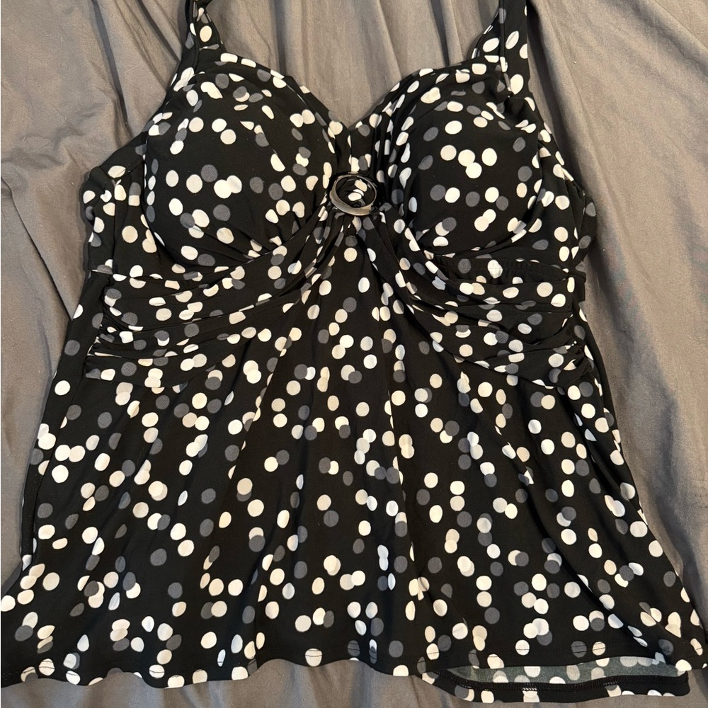 Trimshaper Polka Dot Women's Tankini Swim Top